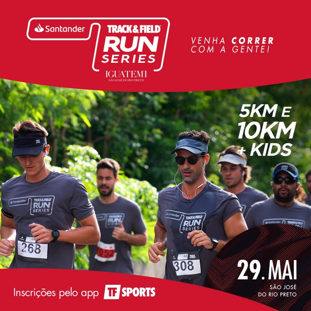 Santander Track&Field Run Series será realizada em maio no Iguatemi